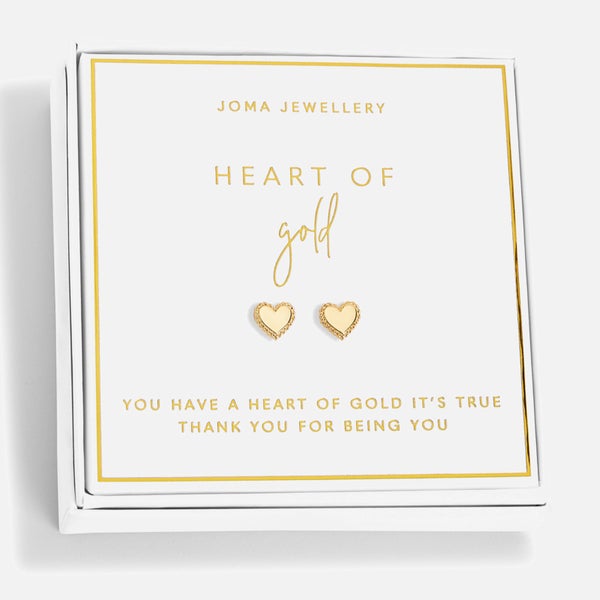 Joma Jewellery Beautifully Boxed Heart Of Gold Earrings
