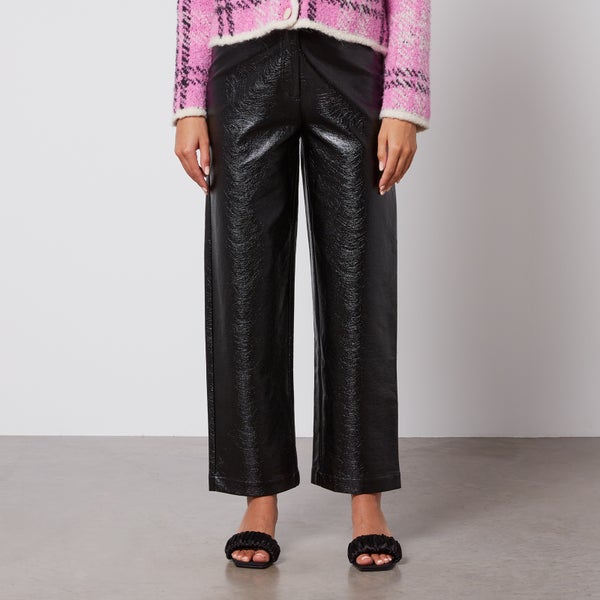 Kitri Janice Vinyl Straight-Leg Trousers