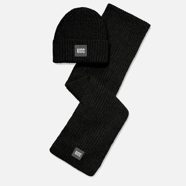 UGG Chunky Ribbed-Knit Hat And Scarf Gift Set
