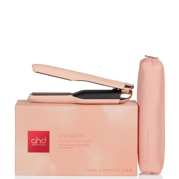 ghd Unplugged Pink Charity Edition Cordless Hair Straightener - Soft Peach