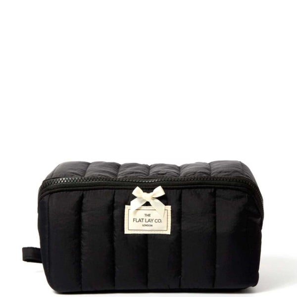 The Flat Lay Co. Full Size Drawstring Makeup Bag in Hot Pink Velvet