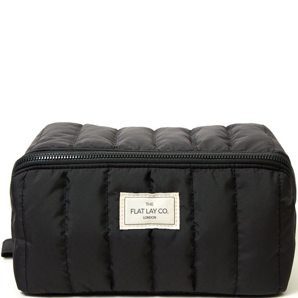 The Flat Lay Co. Full Size Drawstring Makeup Bag in Hot Pink Velvet