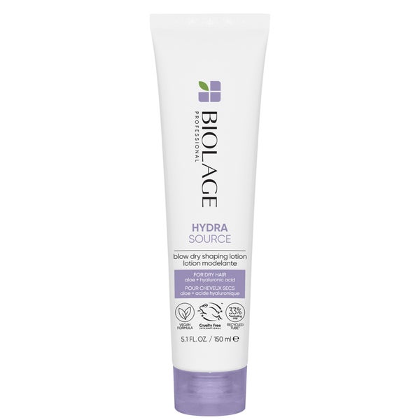 Biolage HydraSource Blow Dry Shaping Lotion with Aloe and Hyaluronic Acid For Dry Hair 150ml