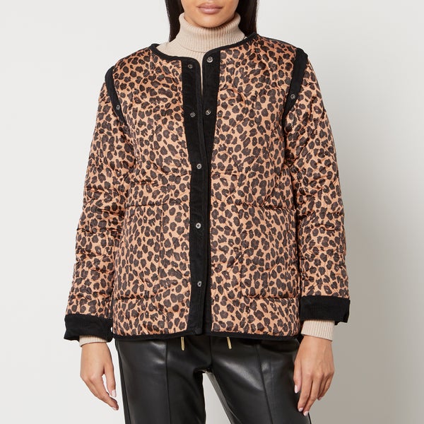 Never Fully Dressed Leopard-Print Reversible Shell Jacket