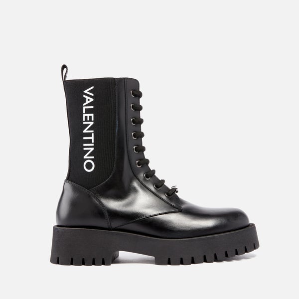Valentino Women's Thory Leather Lace-Up Boots