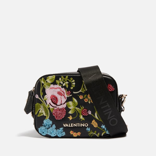 Valentino Flor Faux Leather Camera Bag