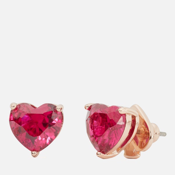 Kate Spade Heart Gold-Plated Cubic Zirconia Earrings