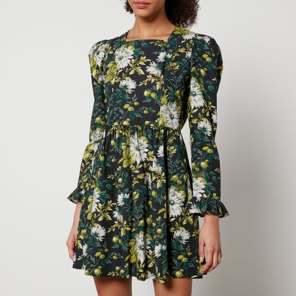 Batsheva X Laura Ashley Prairie Floral-Print Cotton Mini Dress