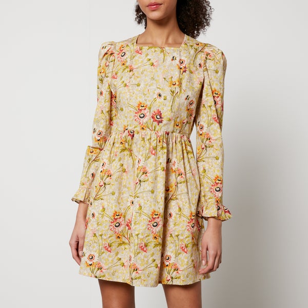 Batsheva X Laura Ashley Prairie Floral-Print Cotton Mini Dress