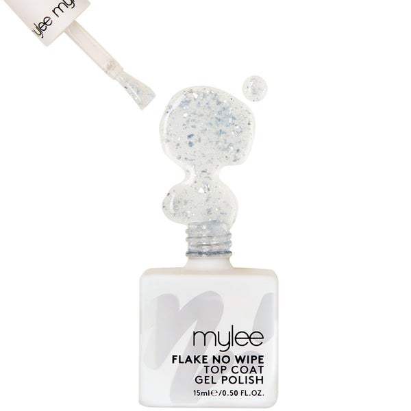 Mylee Gel Polish Silver Flake No Wipe Top Coat - 15ml