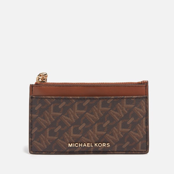 MICHAEL Michael Kors Women's Empire Small Zip Card Case - Brown/Luggage