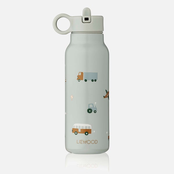 Liewood Falk Water Bottle 350ml - Vehicles/Dove Blue Mix