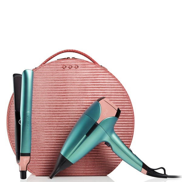 ghd Platinum+ and Helios Limited Edition Hair Straightener and Hair Dryer - Alluring Jade (Worth £518.00)