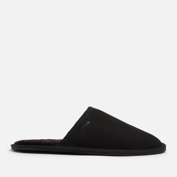 BOSS Men's Home Slip Faux Suede Slippers