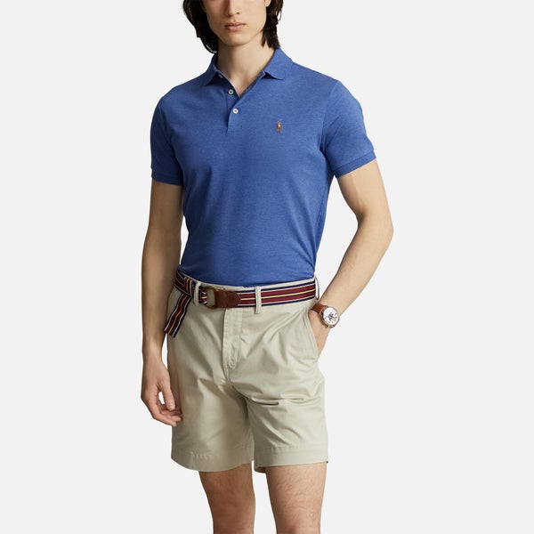 Polo Ralph Lauren Custom-Slim-Fit Baumwoll-Poloshirt - Faded Royal Heather