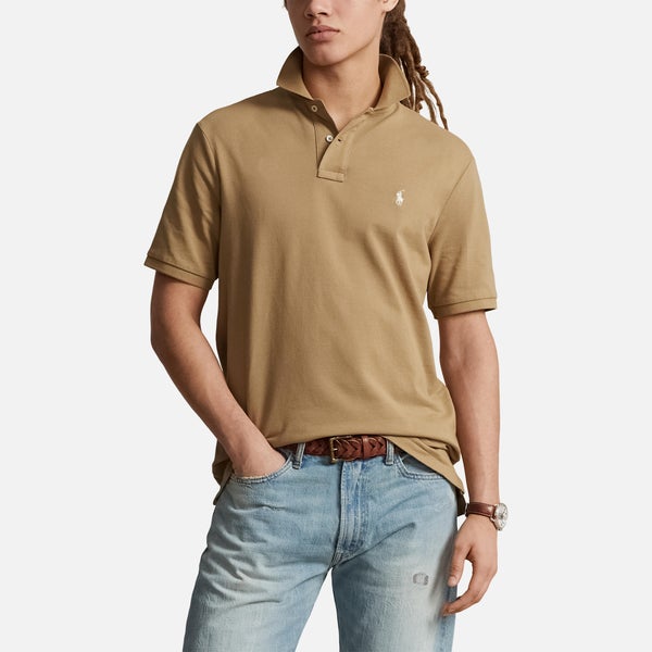 Polo Ralph Lauren Custom-Slim-Fit Poloshirt aus Piqué - Cafe Tan
