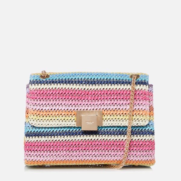 Dune London Bondi Mini Raffia Shoulder Bag