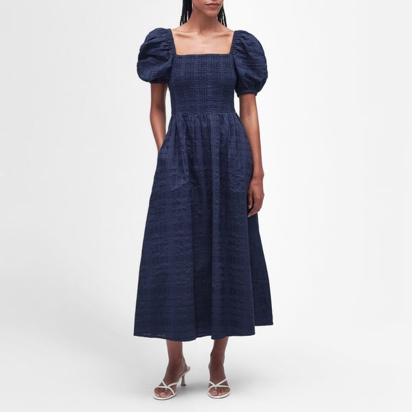 Barbour Macy Cotton-Seersucker Midi Dress