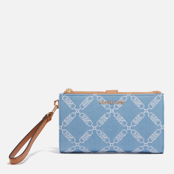 MICHAEL Michael Kors Jet Set Denim Double-Zip Wristlet