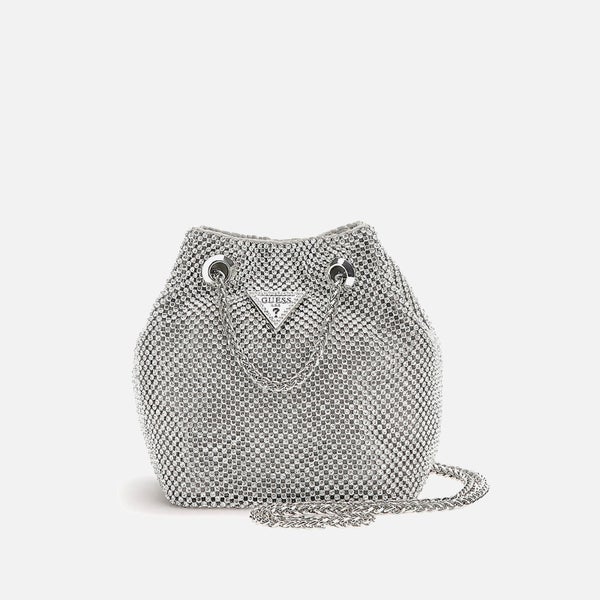 Guess Lua Crystal-Embellished Mesh Pouch