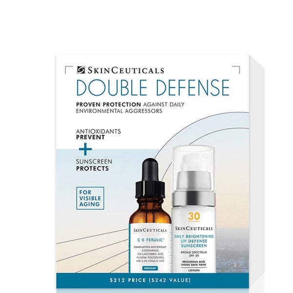 SkinCeuticals Double Defense Kit: C E Ferulic + Daily Brightening UV Defense Sunscreen SPF 30 (Worth $242.00)