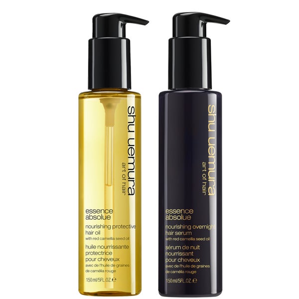 Shu Uemura Art of Hair Essence Absolue Oil and Essence Absolue Overnight Serum Duo for Hair Protectection