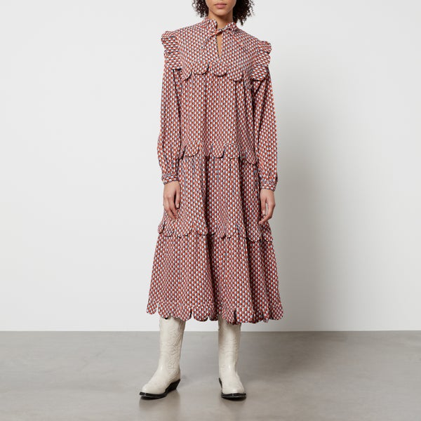 Stella Nova Loan Gingham Cotton Midi Dress