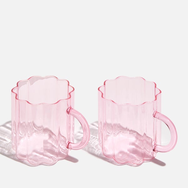 Fazeek Wave Mug - Set of 2 Pink