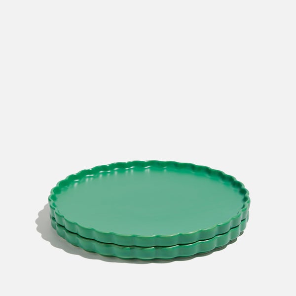 Fazeek Ceramic Side Plate - Set of 2 Forest Green
