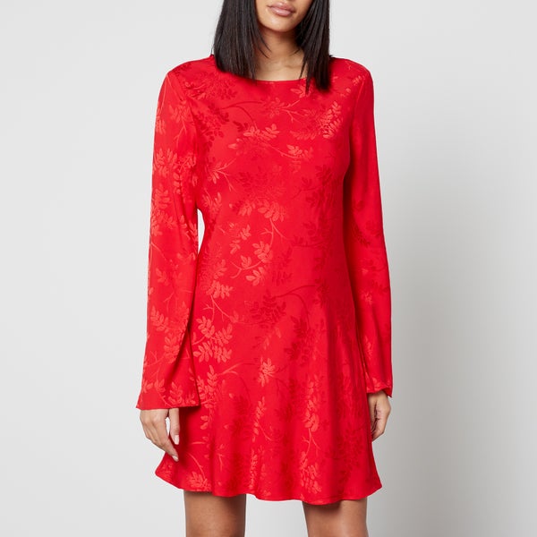 Kitri Faye Floral-Jacquard Mini Dress