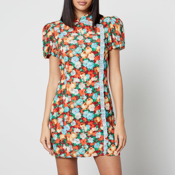 Kitri Philippa Floral-Print Crepe Mini Dress