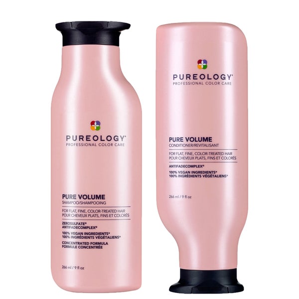 Pureology Pure Volume Shampoo and Conditioner Routine For Flat, Fine, Colour Treated Hair 266ml
