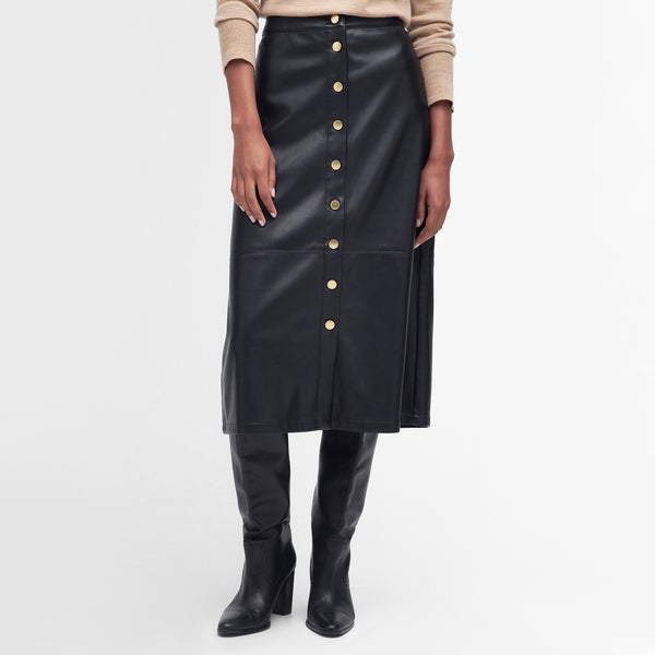 Barbour Alberta Faux Leather Midi Skirt