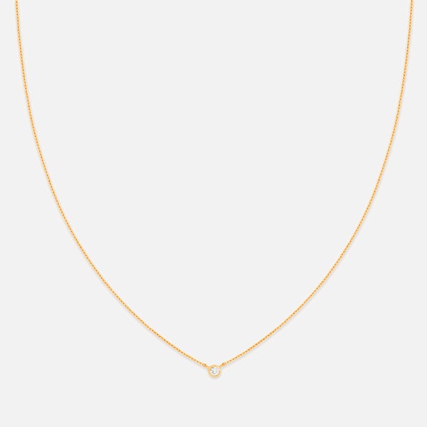 Astrid & Miyu Bezel Pendant Necklace - Gold Tone/Sterling Silver