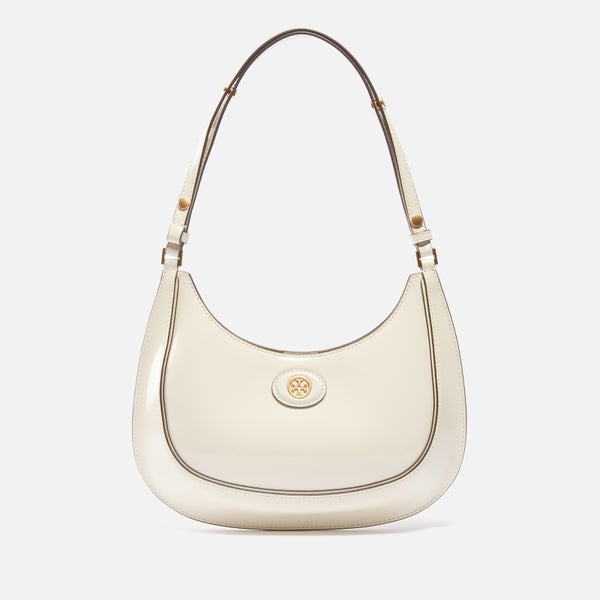 Tory Burch Robinson Spazzolato Convertible Crescent Leather Bag