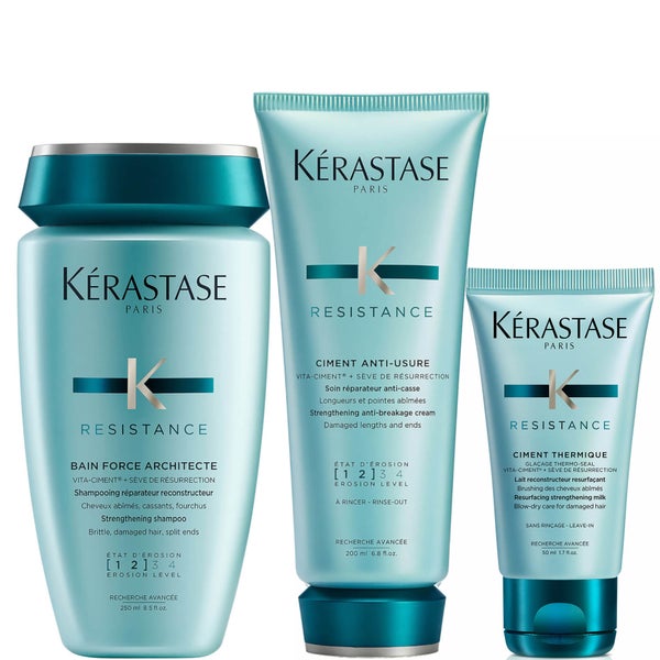 Kérastase Resistance Strengthening Duo for Fine/Medium Hair and Free Travel Size Heat Protector