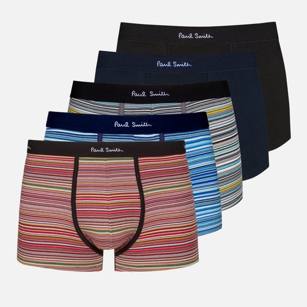 Paul Smith Loungewear Five-Pack Stripe Stretch-Cotton Boxer Shorts