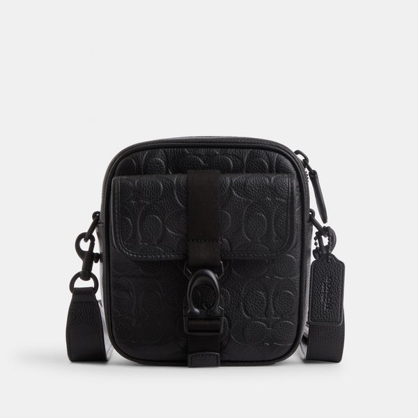 Coach Beck Blackout Signature Debossed Leather Crossbody Bag
