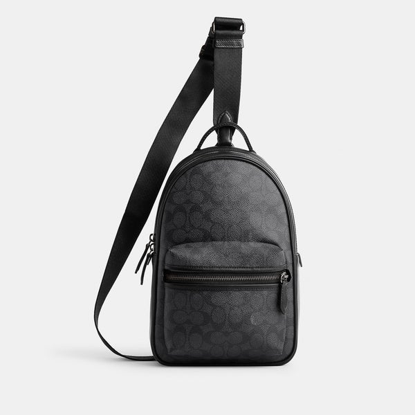 Coach Charter Signature Small Coated Canvas Backpack