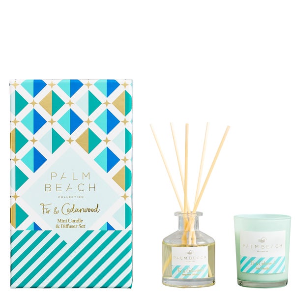 Palm Beach Collection Fir and Cedarwood Mini Candle and Diffuser Pack