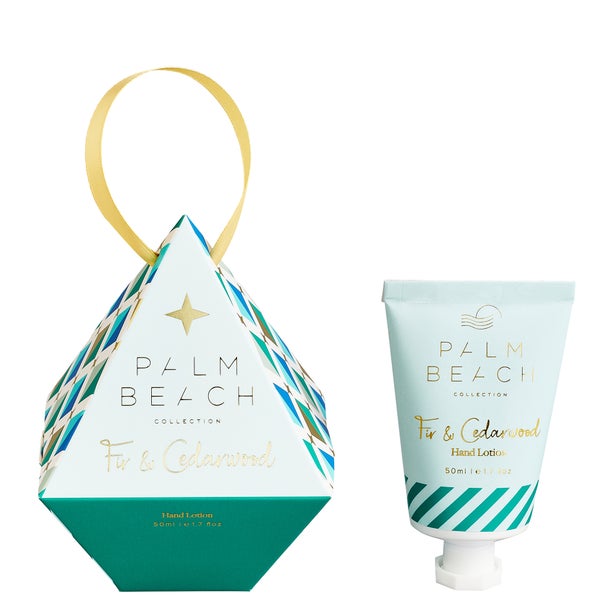 Palm Beach Collection Fir and Cedarwood Hanging Bauble Hand Lotion 50ml