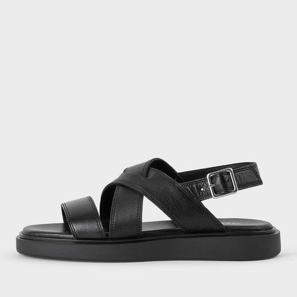 Vagabond Women's Connie Leather Flat Sandals - Black
