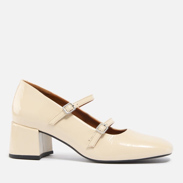Vagabond Women's Adison Patent Leather Heeled Mary Jane Shoes - Cream