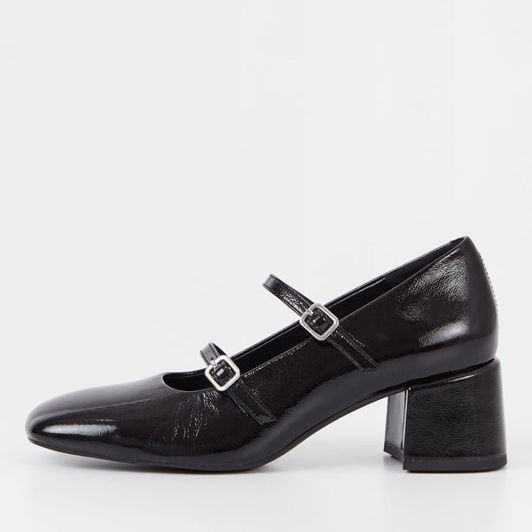 Vagabond Women's Adison Patent Leather Heeled Mary Jane Shoes - Black