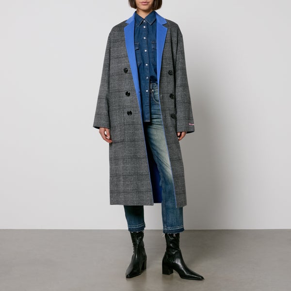 MAX&Co. Algeri Plaid Double-Breasted Reversible Wool-Blend Coat