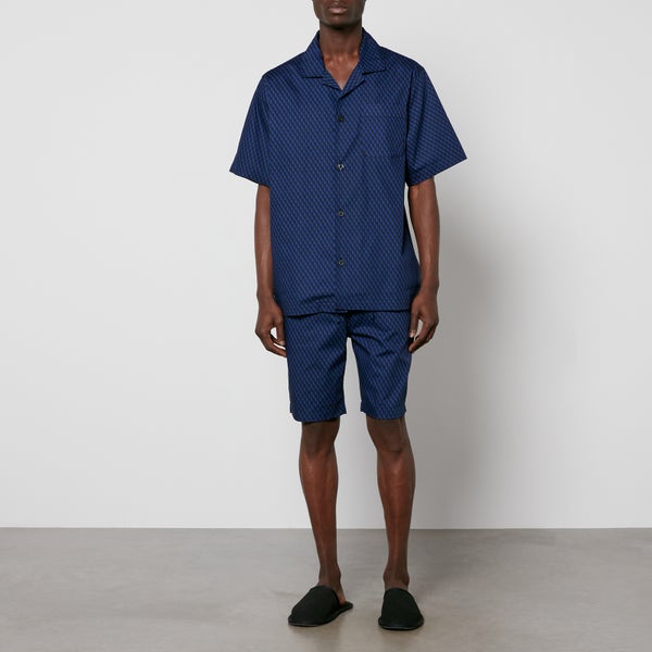 Polo Ralph Lauren Gestreifter Pyjama aus Baumwolle - Black Micro Tile