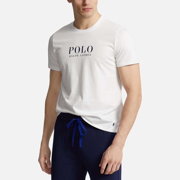 Polo Ralph Lauren Logo-Nachthemd aus Baumwolljersey - White