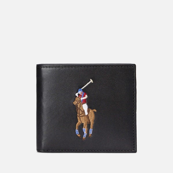 Polo Ralph Lauren Allover Logo Leather Billfold Coin Wallet
