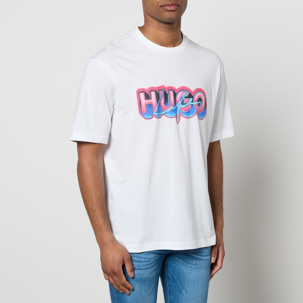 HUGO Blue Nillumi Cotton T-Shirt