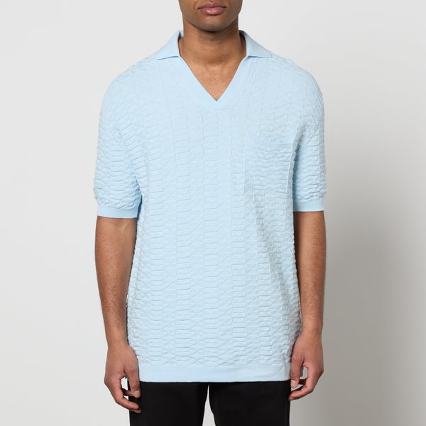 HUGO Spato Jacquard-Knit Cotton Polo Shirt